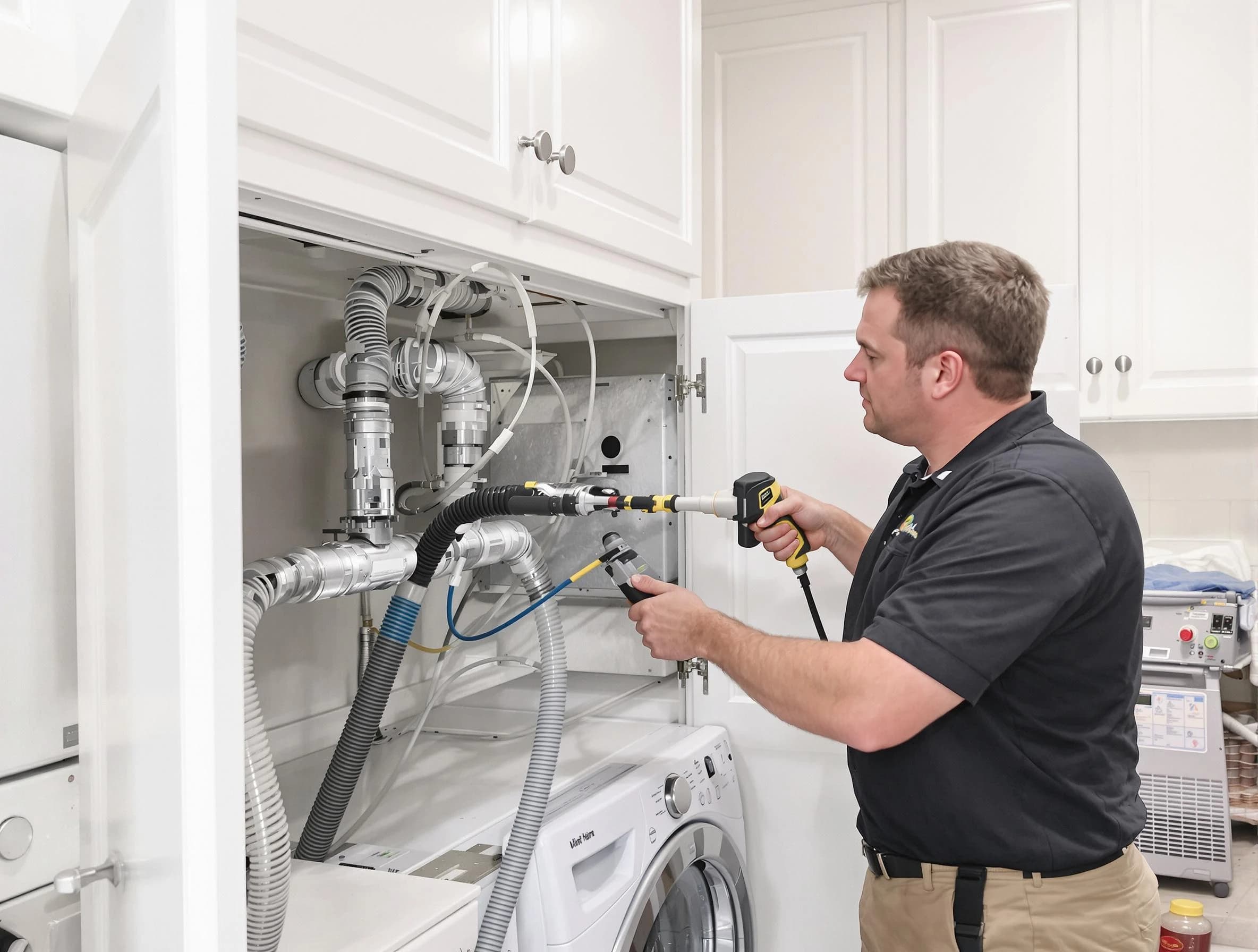 Riverdale Dryer Vent Cleaning professional removing severe blockage from a clogged dryer vent in Riverdale