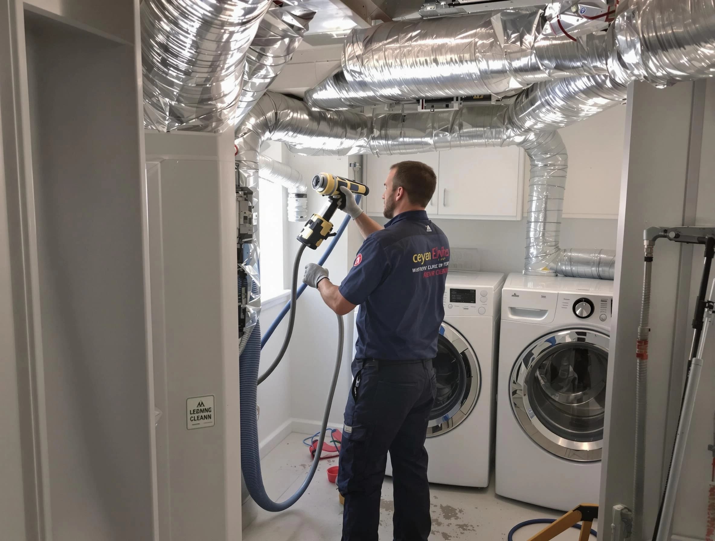Riverdale Dryer Vent Cleaning specialist using advanced equipment for thorough duct cleaning in Riverdale