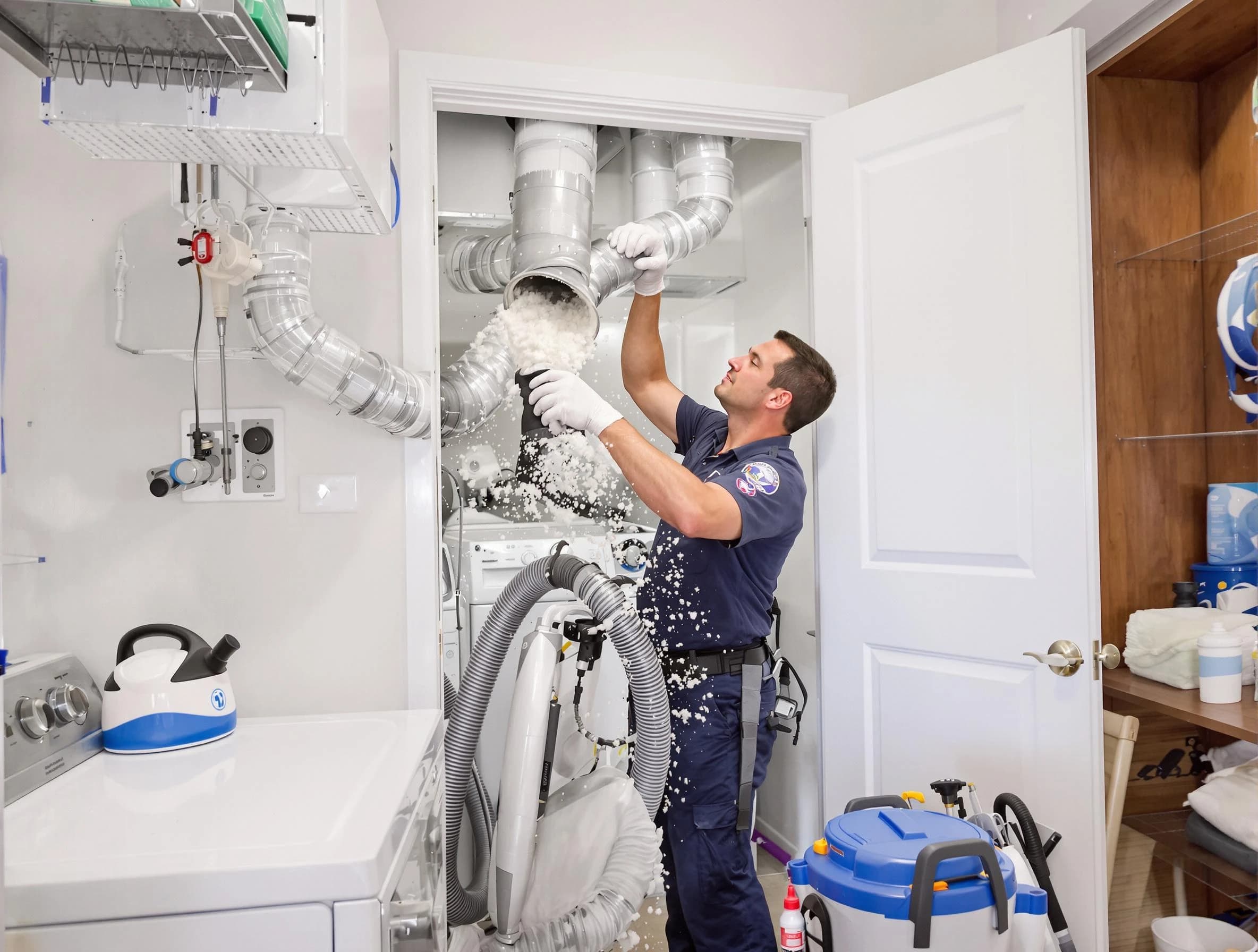 Riverdale Dryer Vent Cleaning technician delivering thorough residential dryer vent cleaning service in Riverdale